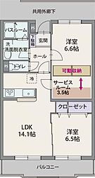 パライソ 2SLDKの間取図画像