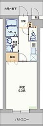 ソル・シエロ 1Kの間取図画像