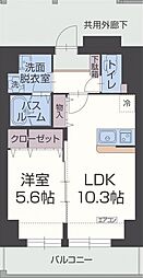 シェリーグランデ 1LDKの間取図画像