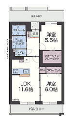 LUCIRCRUS 2LDKの間取図画像