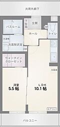 セレスト 1LDKの間取図画像