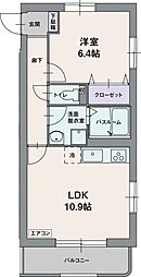 セノーテ 1LDKの間取図画像