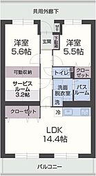 アヴィエント 2SLDKの間取図画像