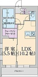 アンフィル湘南 1LDKの間取図画像
