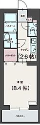 グランフィーユ 1Kの間取図画像