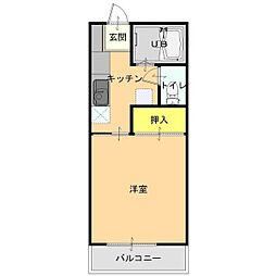 ニューハイツマサミ 1Kの間取図画像