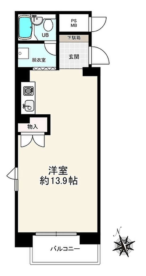 グラン・ピア西道頓(1R) 5階の間取り