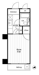 グレイス三鷹 1Kの間取図画像