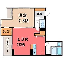 栃木県宇都宮市大通り3丁目（賃貸アパート1LDK・2階・50.86㎡） その2