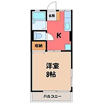 栃木県宇都宮市鶴田町（賃貸アパート1K・2階・27.34㎡） その2