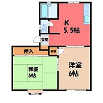 栃木県小山市城東4丁目（賃貸アパート2K・1階・39.74㎡） その2