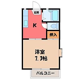 間取図画像 1K