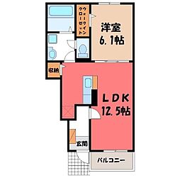 ウィズ‐スタイル 1階1LDKの間取り