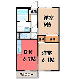 間取図画像 2DK