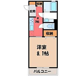 間取図画像 1K