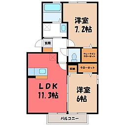 間取図画像 2LDK