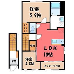 メゾン カメリア 2LDKの間取図画像