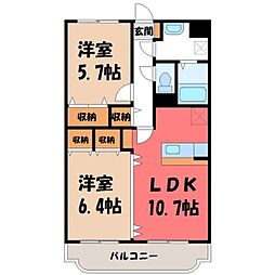 Y&Mイマージュ 2LDKの間取図画像