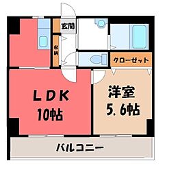 コンフォートアーバン 1LDKの間取図画像