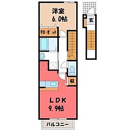 メゾン・ド・スイ 1LDKの間取図画像