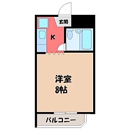 エクセレントハイツ 1Kの間取図画像