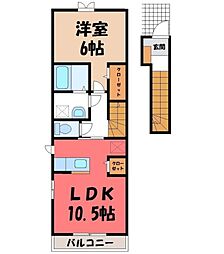 プレッソ・ラ・ルーチェ 1LDKの間取図画像