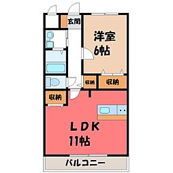 ベルタ・カーサ 1LDKの間取図画像