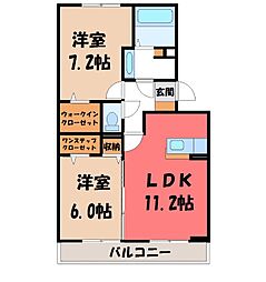 メゾン・アーバンJ 2LDKの間取図画像
