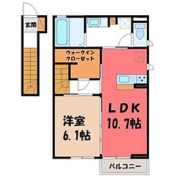 クレイン3 1LDKの間取図画像