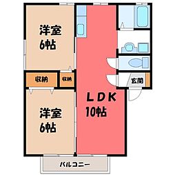 コーポS.Y. 2LDKの間取図画像