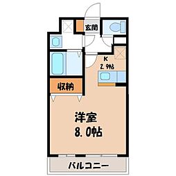 フォレストステージエフ 1Kの間取図画像