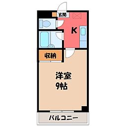 CITYM・56 1Kの間取図画像