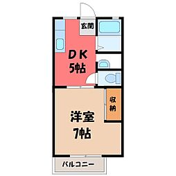ダイサンコーポ102 1Kの間取図画像