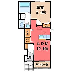 ルーチェ 1LDKの間取図画像