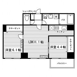 ルラシオン北7条 2LDKの間取図画像