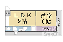日向マンション 303 3階1LDKの間取り