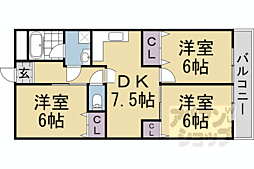 ピア.グレース21 3DKの間取図画像
