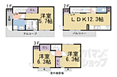 京都市山科区東野百拍子町 3階建 築3年のイメージ