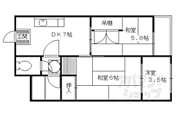 ラ・ペリオ醍醐 4階3DKの間取り