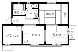 阪急京都本線 洛西口駅 徒歩14分の賃貸マンション 1階3DKの間取り