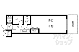コート木幡 1階1Kの間取り