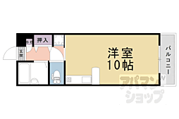 JR東海道・山陽本線 山科駅 徒歩10分の賃貸マンション 2階1Kの間取り