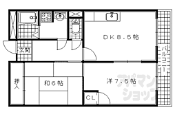 壱番館 4階2DKの間取り