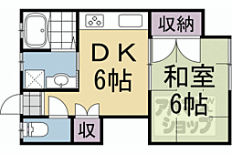 スミレハイツ 2階1DKの間取り