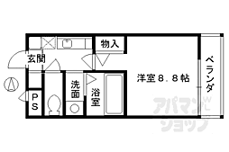 ハイツモアライフ 1階1Kの間取り
