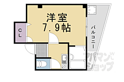 阪急京都本線 東向日駅 徒歩7分の賃貸マンション 3階1Kの間取り