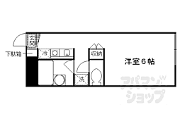 Ｃａｓｔｅｌｌｏ 202 1階1Kの間取り