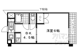 アネックス大久保 2階1DKの間取り