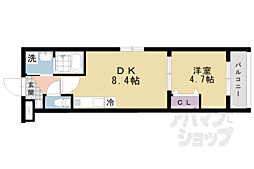 仮称）ＣＵＯＲＥ城陽 3階1DKの間取り