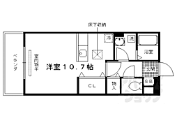 セジュール城南 1階ワンルームの間取り